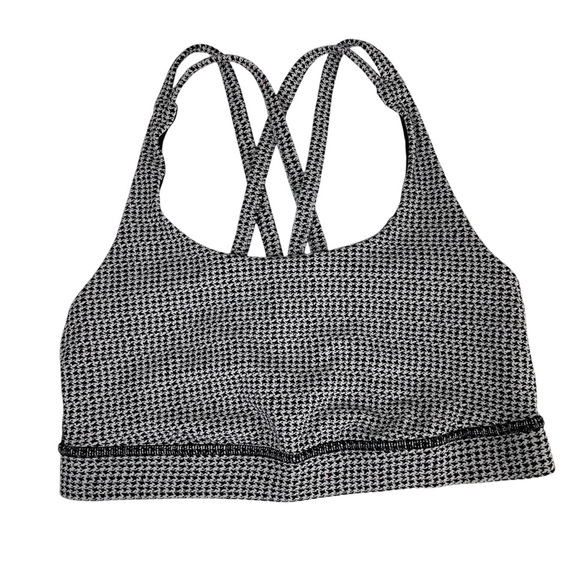 lululemon Energy Bra Frozen Fizz White Luxtreme Black sz6 - Picture 6 of 13